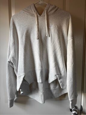 Nike Heather Gray Pullover Hoodie Cropped Women’s Medium